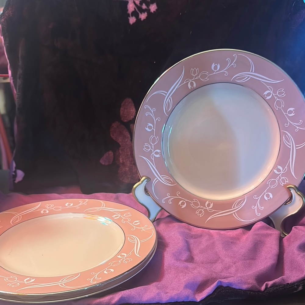 Pink and White Dinnerware Elegant Dining Set